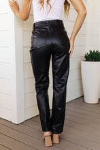 Load image into Gallery viewer, Judy Blue Grease Lighting Control Top Faux Leather Pants in Black