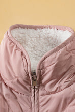 Load image into Gallery viewer, Pink Fleece Lined Quilted Vest Coats