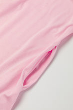 Load image into Gallery viewer, Pink V Neck Hidden Pocket Splits Maxi T-shirt Dress