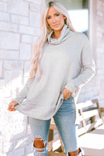 Load image into Gallery viewer, LILLY- Gray Cowl Neck Shift Tunic Top