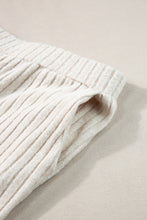 Load image into Gallery viewer, Khaki Ribbed Knit V Neck Slouchy Two-piece Outfit