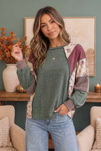 Load image into Gallery viewer, Home for the Holidays Patchwork Floral Raglan