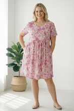 Load image into Gallery viewer, In the Sunshine Fuchsia Babydoll Dress