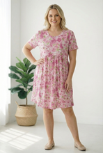 Load image into Gallery viewer, In the Sunshine Fuchsia Babydoll Dress