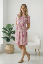 Load image into Gallery viewer, In the Sunshine Fuchsia Babydoll Dress