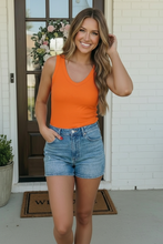 Load image into Gallery viewer, Sun Soaked Days Ribbed Tank in Orange