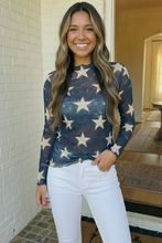 Load image into Gallery viewer, Star Gazer Long Sleeve Mesh Top
