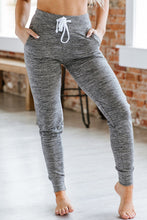 Load image into Gallery viewer, LILLY- Gray Drawstring Waist Pocketed Joggers