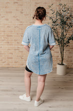 Load image into Gallery viewer, Earthy Chic Mineral Wash Mini Dress in Denim- VERY J