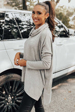 Load image into Gallery viewer, LILLY- Gray Cowl Neck Shift Tunic Top