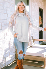 Load image into Gallery viewer, LILLY- Gray Cowl Neck Shift Tunic Top
