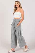 Load image into Gallery viewer, SAGE + FIG Drawstring Smocked High Waist Pants
