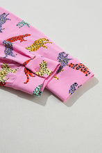 Load image into Gallery viewer, DEAR LOVER- Pink Cheetah Print Shirt and Pants Pajama Set