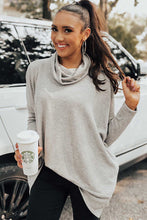 Load image into Gallery viewer, LILLY- Gray Cowl Neck Shift Tunic Top