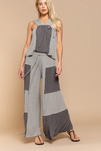Load image into Gallery viewer, Ribbed Contrast Wide Leg Pants- POL