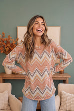 Load image into Gallery viewer, Chevron Dreams Long Sleeve Top
