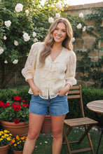 Load image into Gallery viewer, Daisy Dreams Lace Bow Blouse