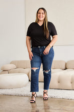 Load image into Gallery viewer, RFM Crop Dylan Full Size Tummy Control Distressed High Waist Raw Hem Jeans