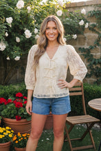 Load image into Gallery viewer, Daisy Dreams Lace Bow Blouse