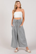 Load image into Gallery viewer, SAGE + FIG Drawstring Smocked High Waist Pants