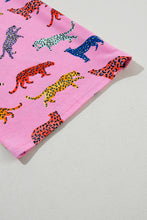 Load image into Gallery viewer, DEAR LOVER- Pink Cheetah Print Shirt and Pants Pajama Set