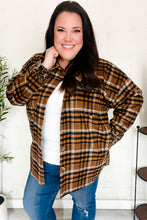 Load image into Gallery viewer, Put Together Rust Plaid & Animal Print Button Down Jacket