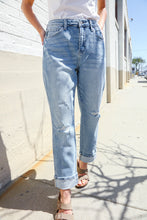 Load image into Gallery viewer, Judy Blue High-Rise Boyfriend Cuffed Hem Star Pocket Jeans