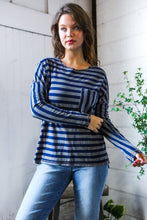 Load image into Gallery viewer, Navy Days Long Sleeve Top