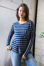 Load image into Gallery viewer, Navy Days Long Sleeve Top