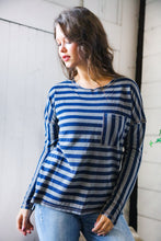 Load image into Gallery viewer, Navy Days Long Sleeve Top