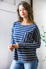 Load image into Gallery viewer, Navy Days Long Sleeve Top