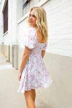 Load image into Gallery viewer, Lock Eyes Cream Floral Print Sweetheart Neck Fit & Flare Dress