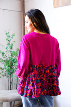 Load image into Gallery viewer, Fuchsia Fizz Drop Shoulder Babydoll Blouse