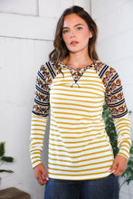 Load image into Gallery viewer, Stripes for Days Vintage Floral Raglan