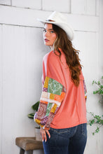 Load image into Gallery viewer, Wanderlust Patchwork Long Sleeve Top