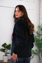 Load image into Gallery viewer, Glow Up Pink and Black Hooded Jacket