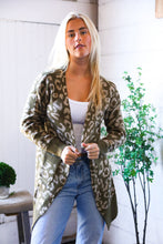 Load image into Gallery viewer, Lounging in Leopard Olive Cardigan