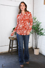 Load image into Gallery viewer, Vintage Botanical Rust Top