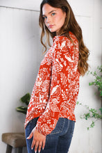 Load image into Gallery viewer, Vintage Botanical Rust Top