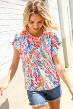Load image into Gallery viewer, Perfect Find Ivory Floral Leaf Print Short Sleeve Babydoll Top
