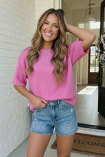 Load image into Gallery viewer, Pretty in Pink Oversized Knit Sweater