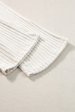 Load image into Gallery viewer, Khaki Ribbed Knit V Neck Slouchy Two-piece Outfit