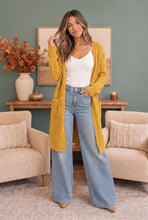 Load image into Gallery viewer, Falling For You Yellow Boucle Longline Cardigan
