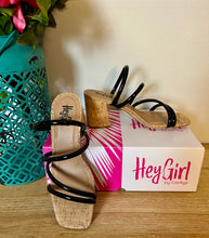 Load image into Gallery viewer, CORKY'S- Walk the Walk Strappy Sandal in Black