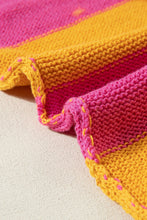 Load image into Gallery viewer, Color Block Round Neck Short Sleeve Knit Top- SYNZ