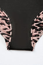 Load image into Gallery viewer, Black Square Neck Sleeveless Fashion Print Tankini Set