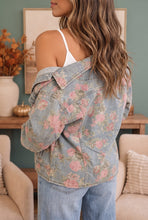 Load image into Gallery viewer, Rosy Days Floral Denim Jacket