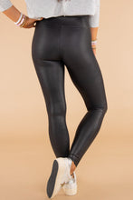 Load image into Gallery viewer, LILLY- Black Faux Leather Skinny Leggings