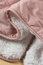 Load image into Gallery viewer, Pink Fleece Lined Quilted Vest Coats