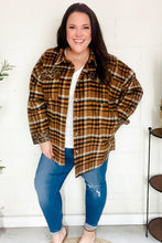 Load image into Gallery viewer, Put Together Rust Plaid & Animal Print Button Down Jacket